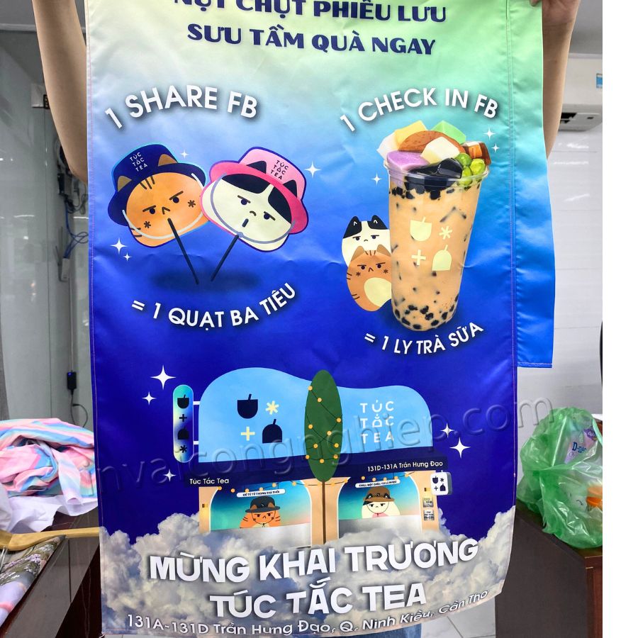 in băng rôn, cờ phướn, phông màn